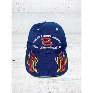 NASCAR Earnhardt Hat Dale Jr Number 8 Embroidered Flame Hook & Loop Adjustable